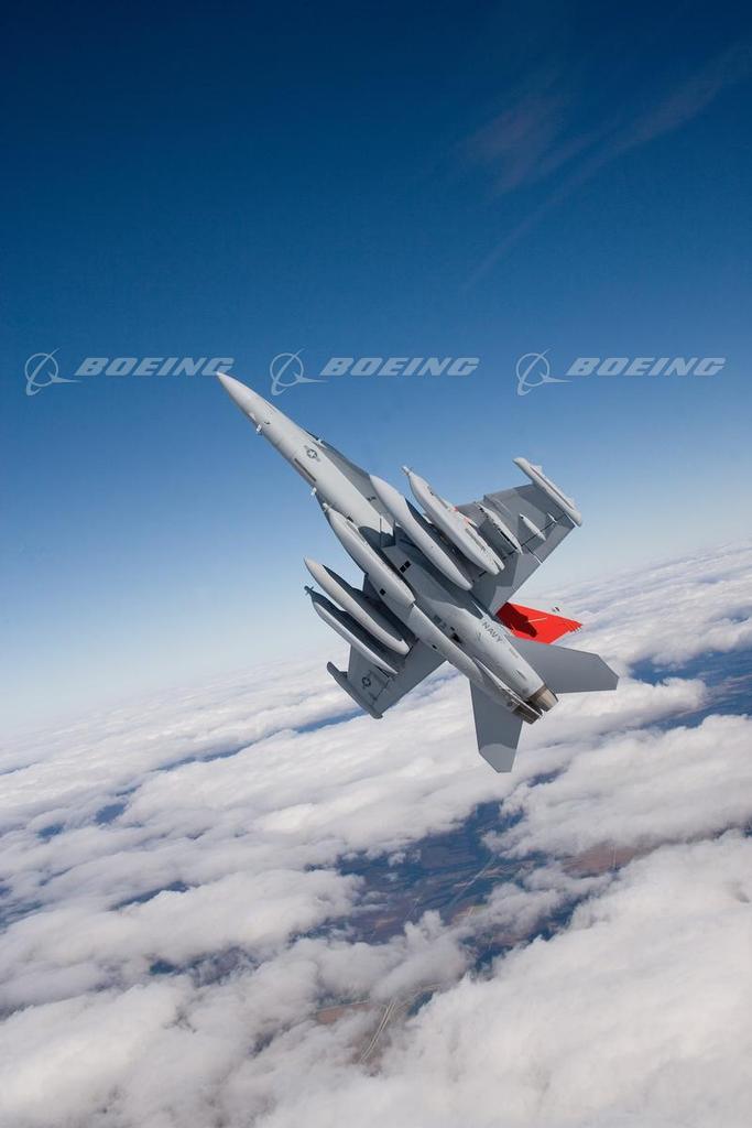 Boeing Images EA18 Growler First Flight with Electronic Jamming Pods