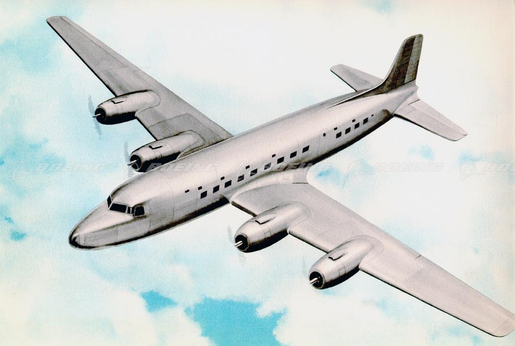 Boeing Images - DC-6 in Flight