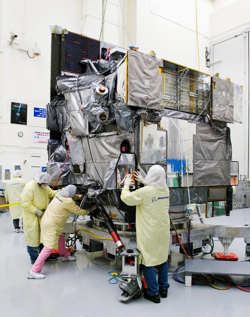 Boeing Images - Boeing 601 Satellite, GOES N, in Assembly