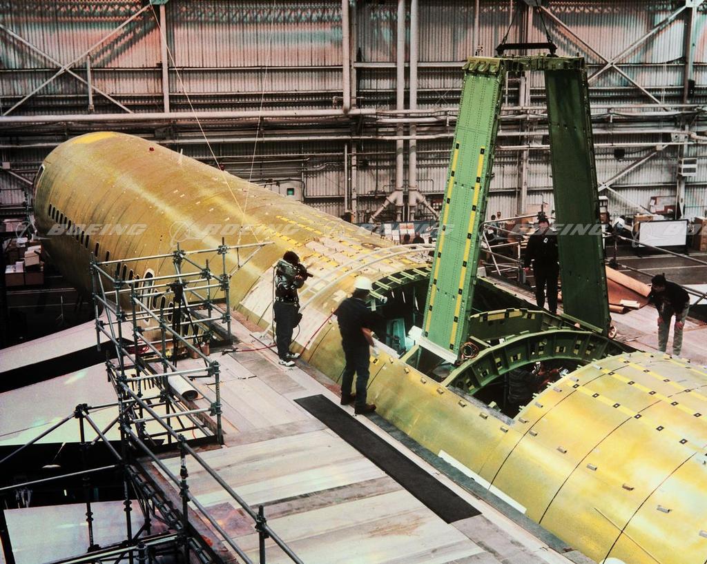 Boeing Images - E-767 AWACS in Factory