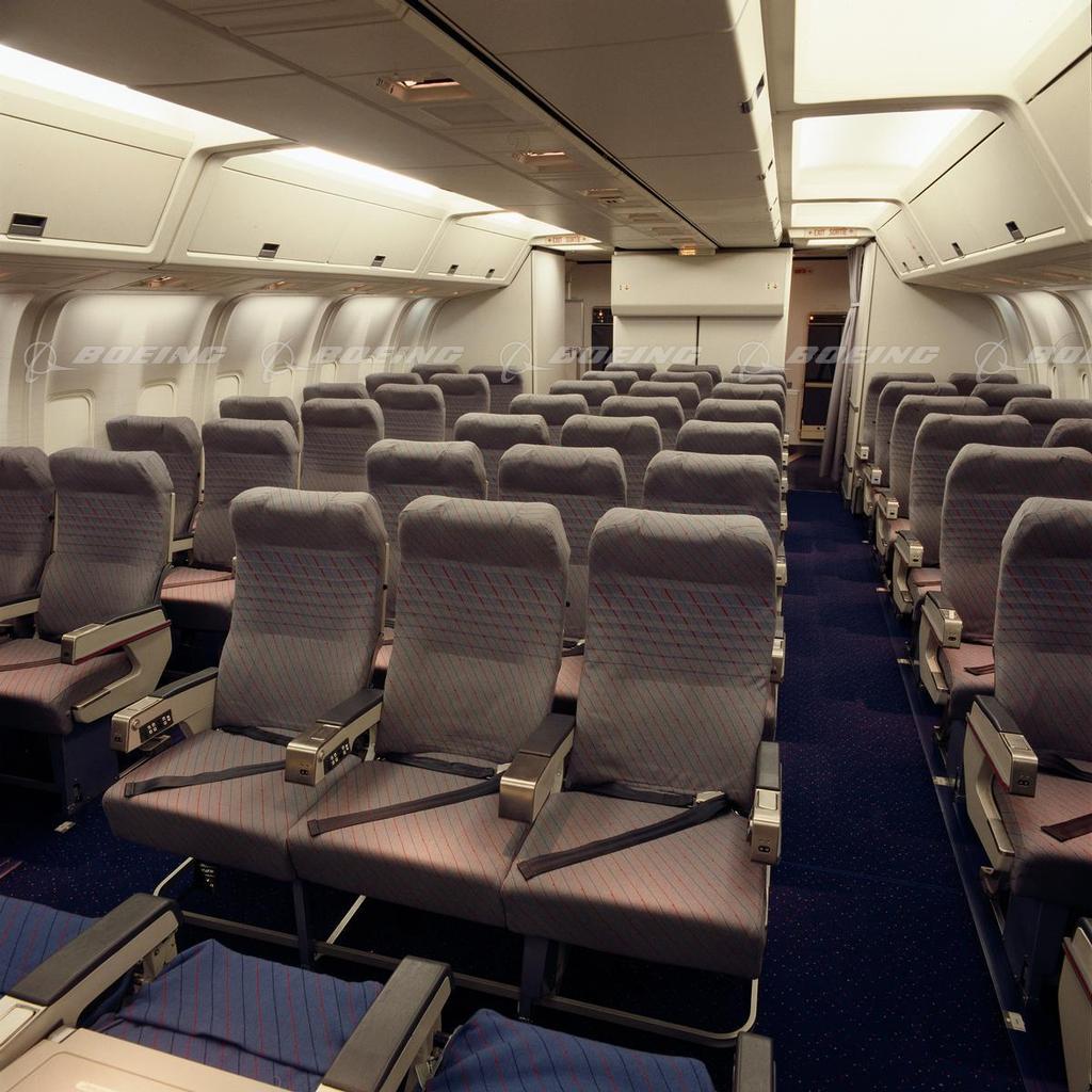 Boeing 767 at the airport. stock image. Image of cabin - 61896499