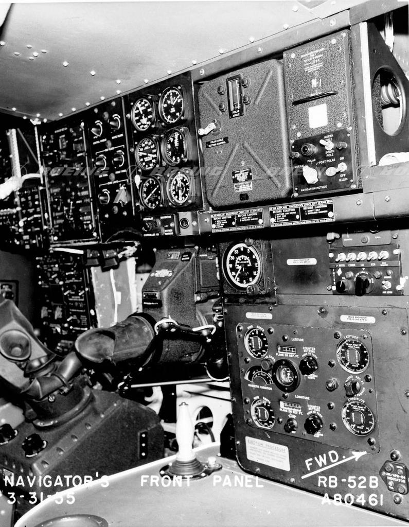 Boeing Images - Boeing B-52B Navigator Station Front Panel