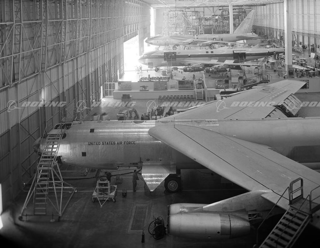 Boeing Images - B-52 Stratofortress In Boeing Flight Test Hangar