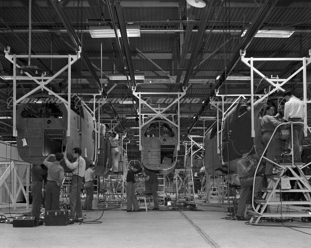 Boeing Images B 25 Mitchell Fuselage Assembly