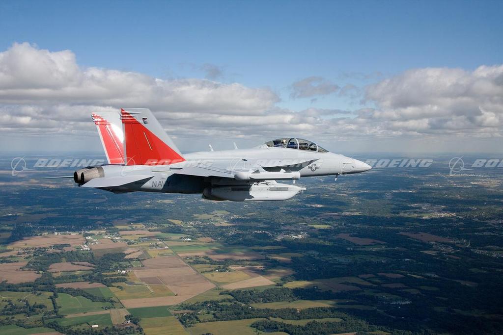 Boeing Images EA18 Growler First Flight with Electronic Jamming Pods