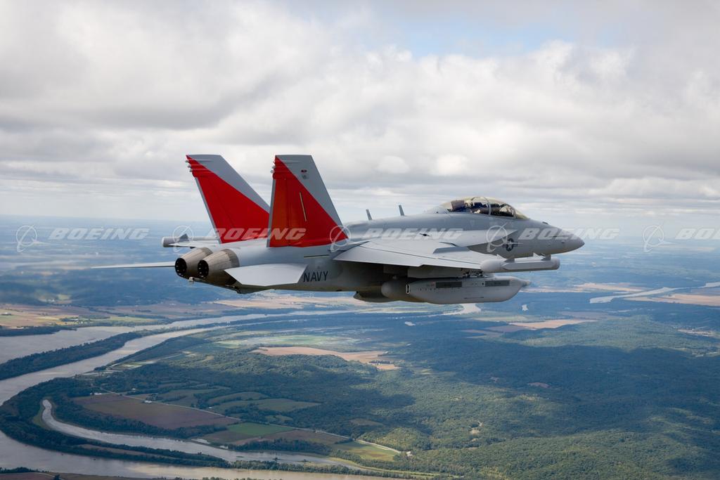 Boeing Images EA18 Growler First Flight with Electronic Jamming Pods