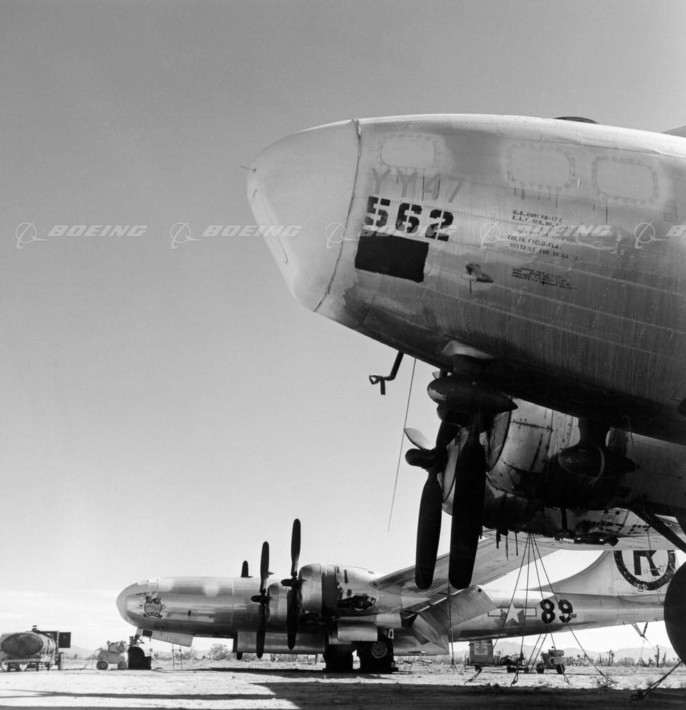 Boeing Images - Retired B-17 Flying Fortress and B-29 Superfortress