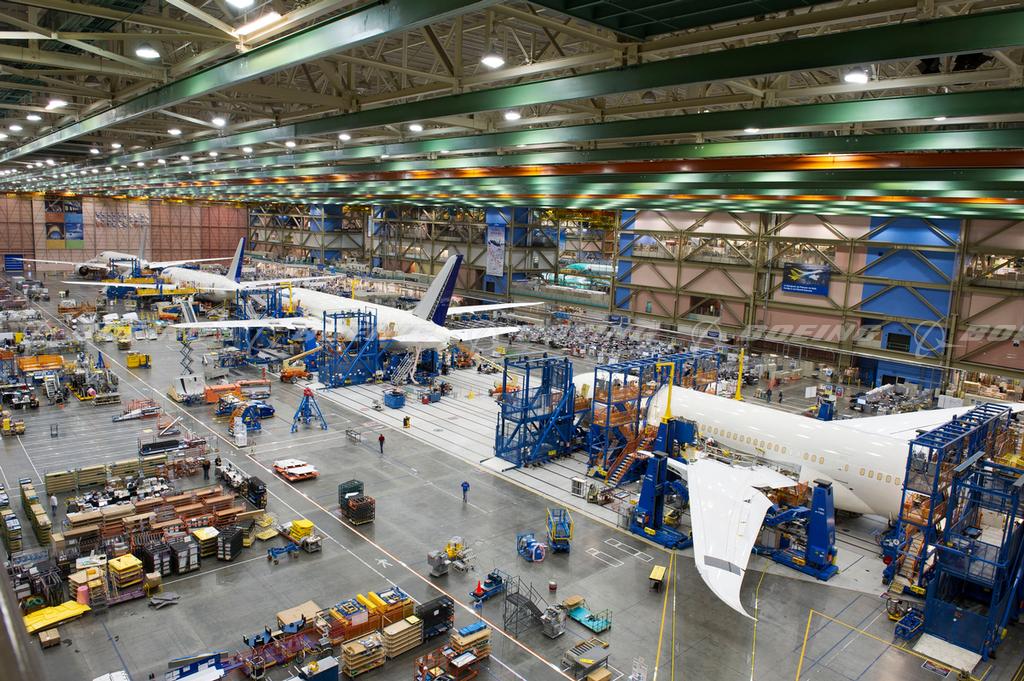 Boeing Images - Boeing 787-8 Assembly Line in Everett, WA