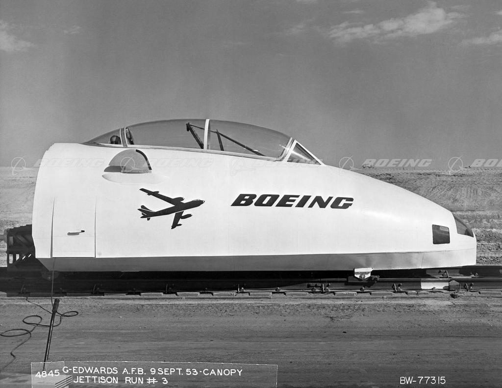 Boeing Images - Ejection Seat Rocket Sled, B-47 Stratojet Program