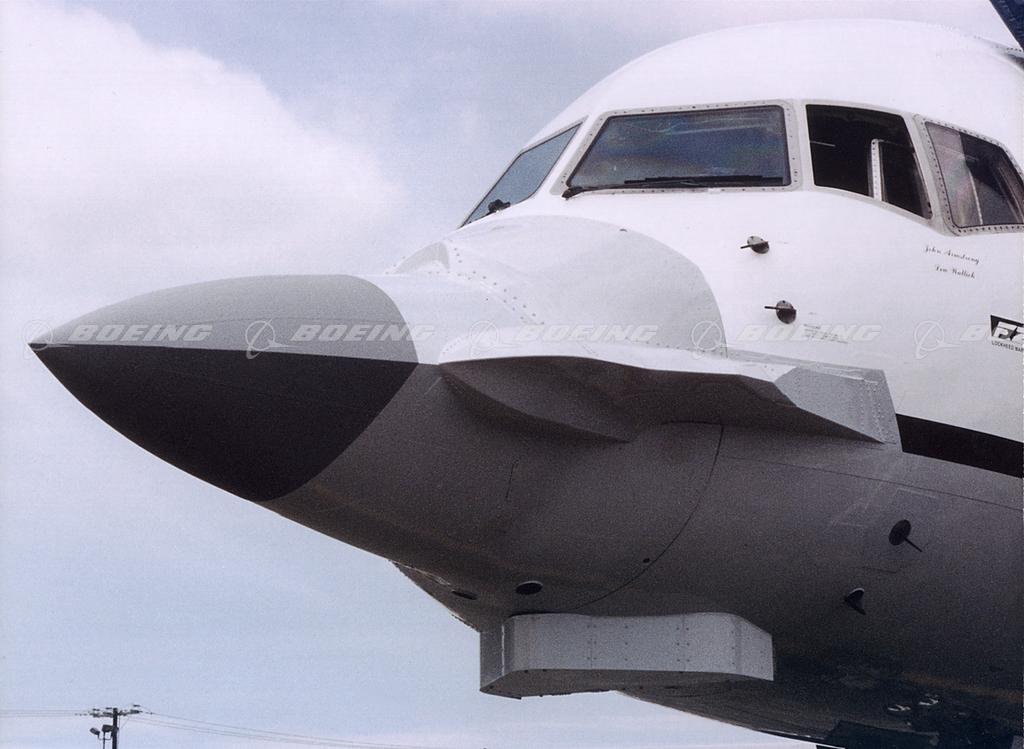 Boeing Images - 757 Flying Testbed (FTB) with F-22 Radar in Nose Section