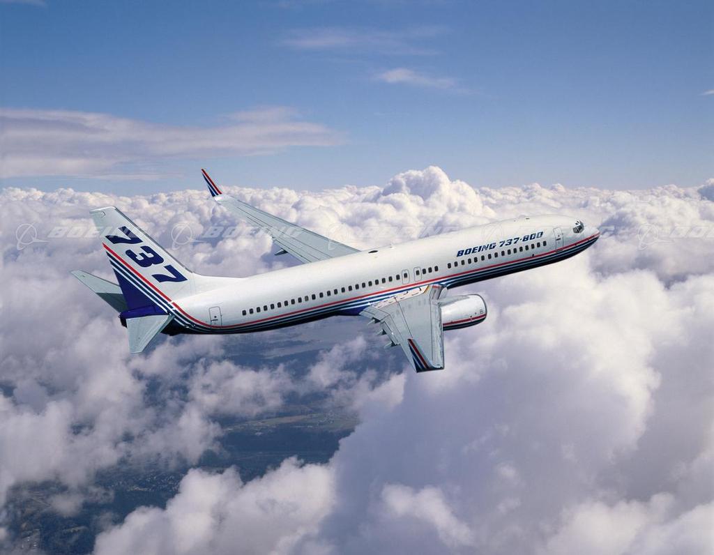 Boeing Images - 737-800 in Flight over Clouds