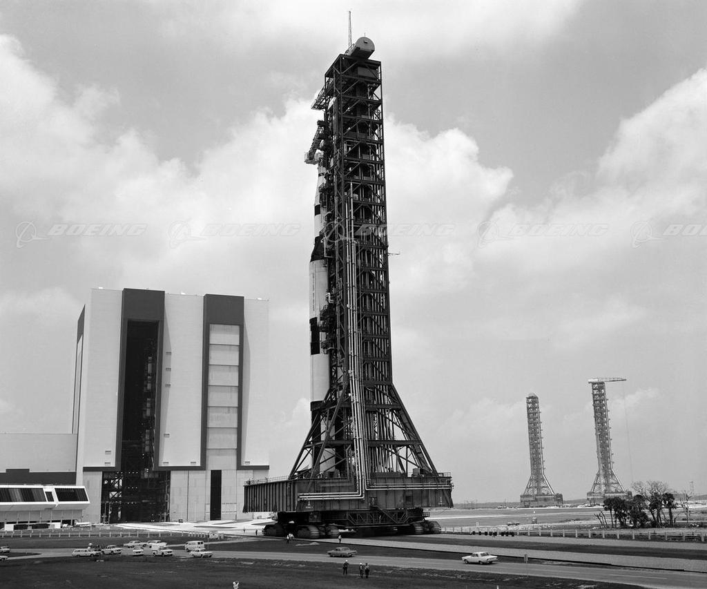 Boeing Images - Saturn V Rocket on Crawling Gantry at Cape Kennedy