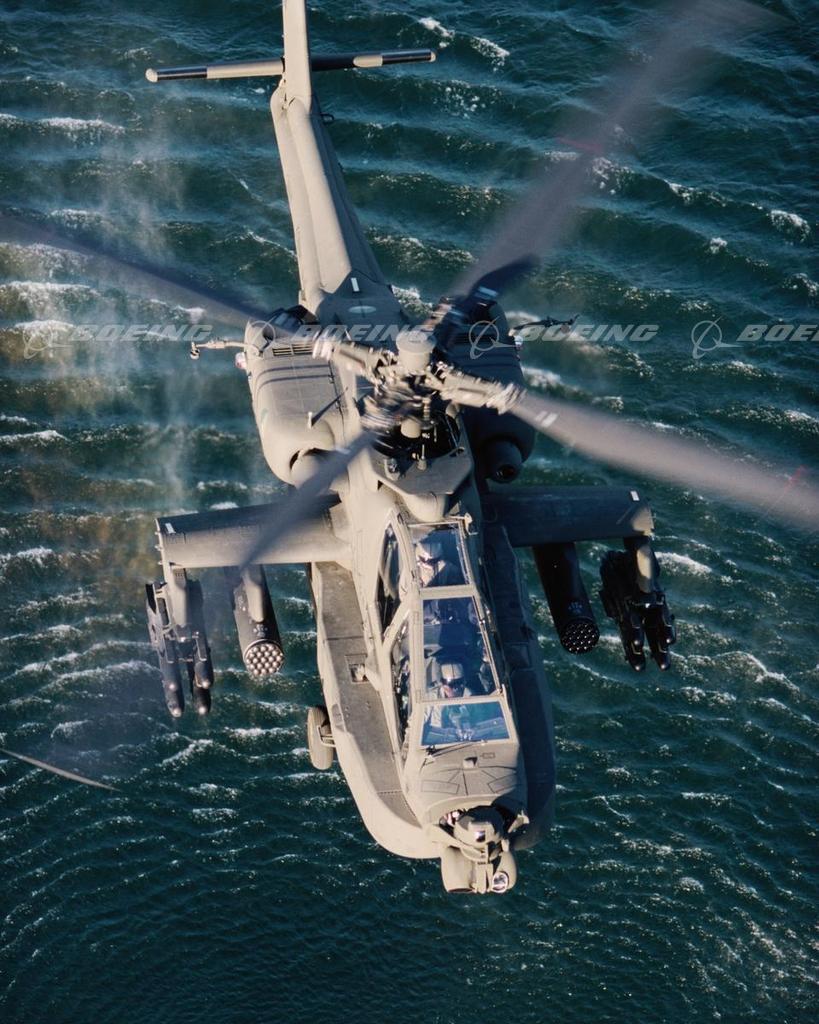 Boeing Images - AH-64D Apache over Blue Water