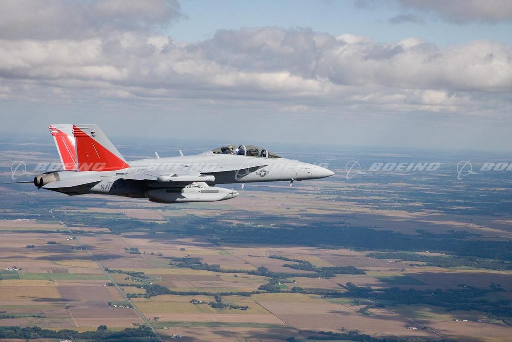 Boeing Images EA18 Growler First Flight with Electronic Jamming Pods