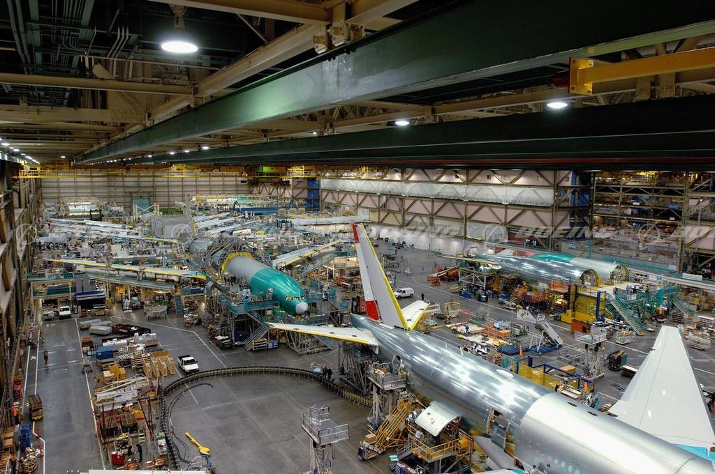 Boeing Images 777 Moving Assembly Line