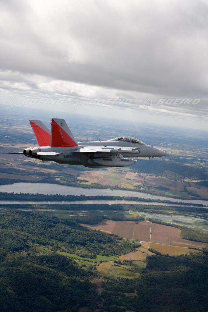 Boeing Images EA18 Growler First Flight with Electronic Jamming Pods
