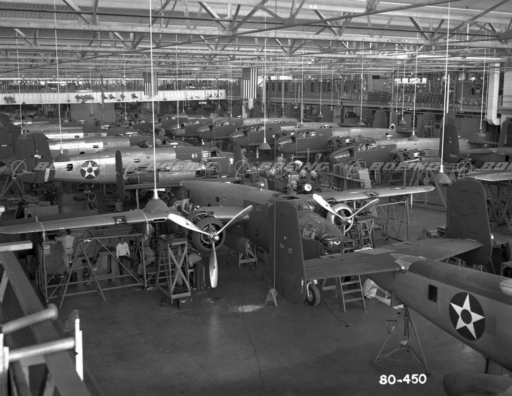 Boeing Images B 25 Mitchell Assembly Line