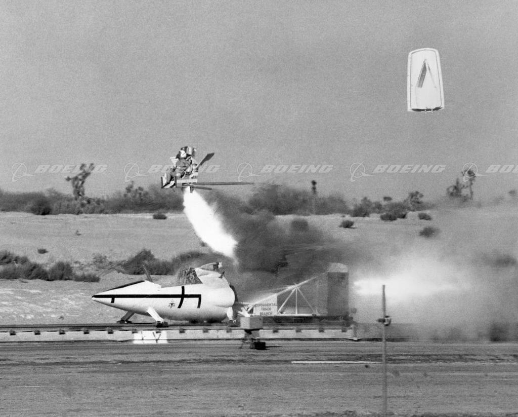 Boeing Images - X-15 Rocket Sled Ejection Seat Test