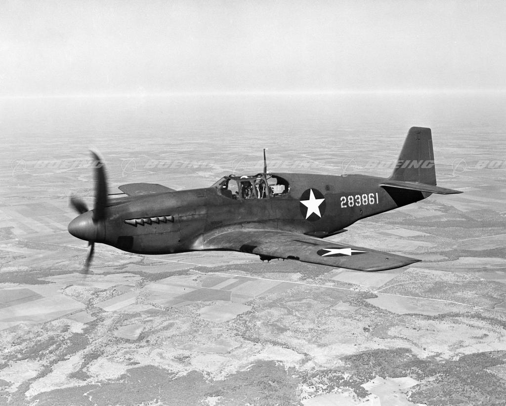 Boeing Images - A-36 Invader (P-51 Mustang) in Flight