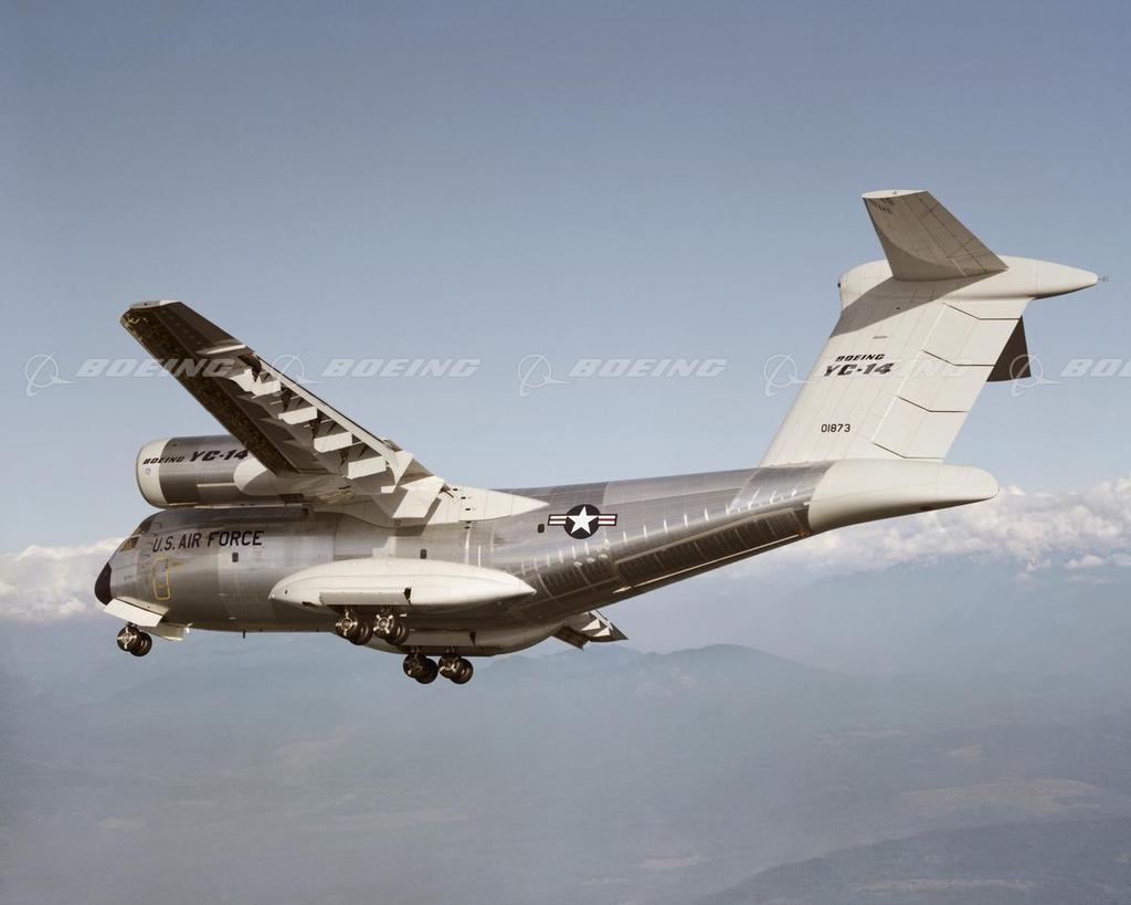 Boeing Images - YC-14 in Flight Banking Right
