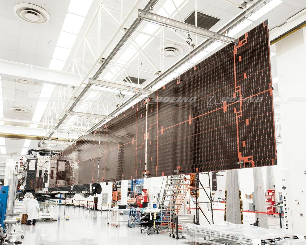 Boeing Images INMARSAT F2 South Solar Wing Deployment and