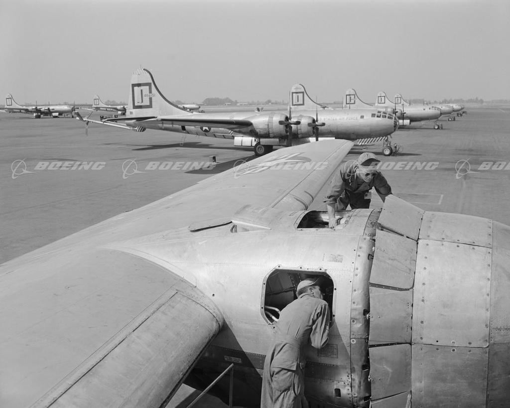 Boeing Images - Maintenance on KB-29 Superfortress Tanker